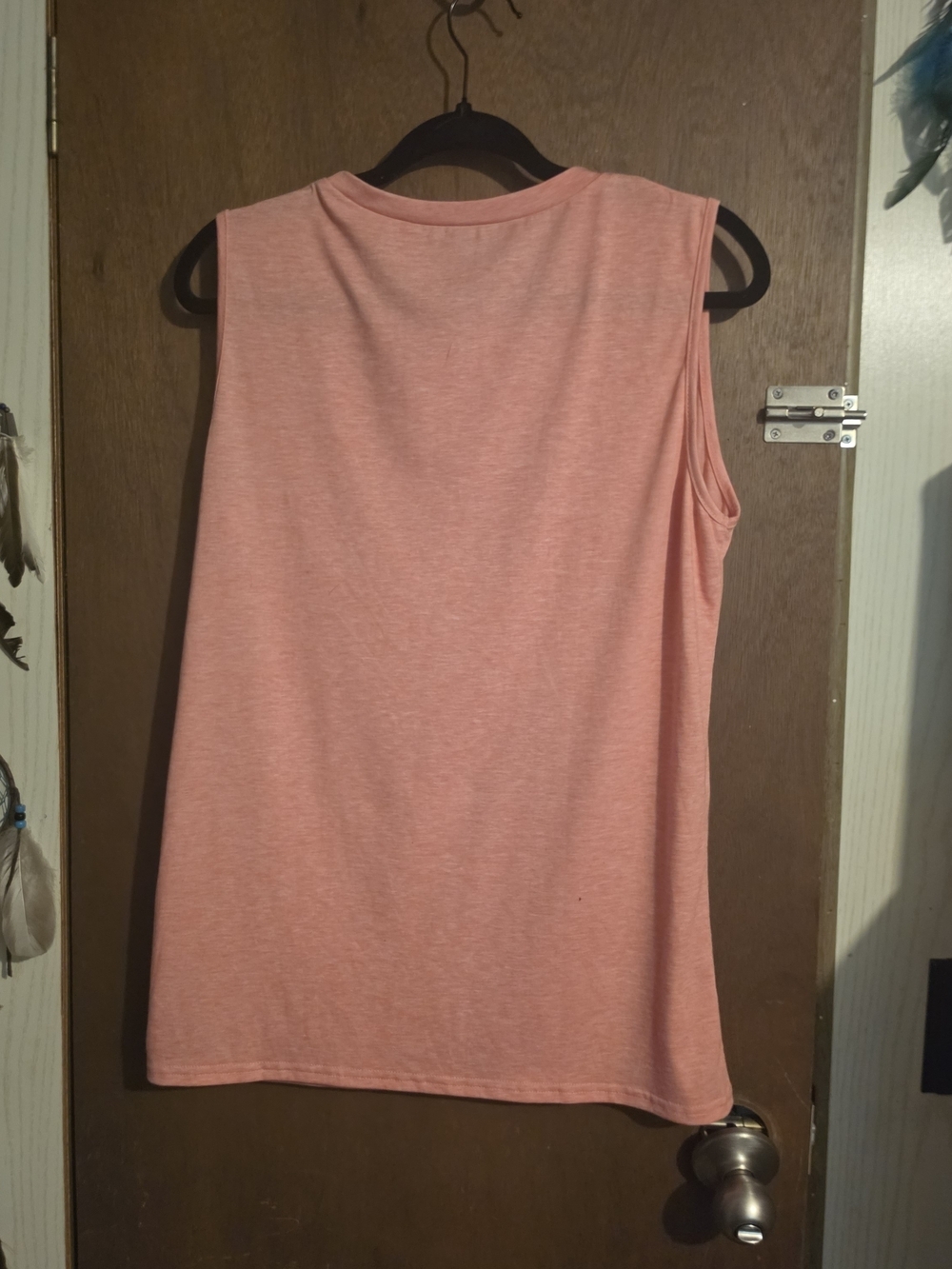 Sleeveless Pink Muscle Tank Top - Picture 2 of 4